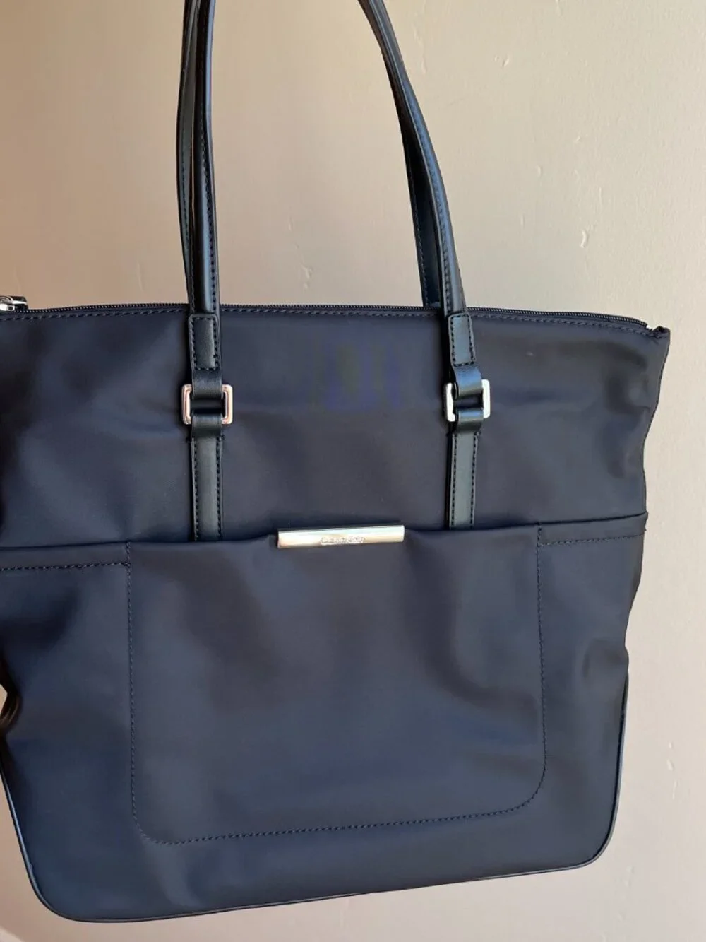 Calvin Klein Black tote bag office nylon computer lightweight travel work